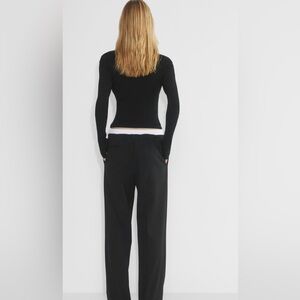 Babaton Black Wide-Leg Pants